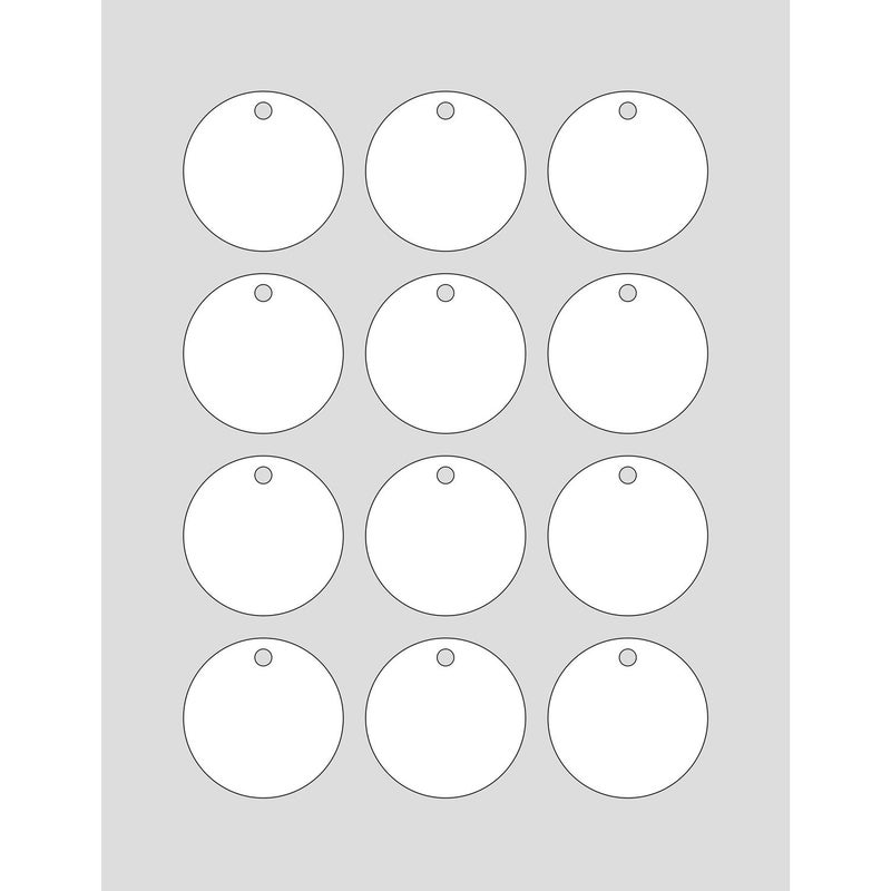 Dashleigh 60 Printable Cardstock Hang Tags with Holes, Personalize and Custom Tags (Circle - 2x2 inches, 5 Sheets) - Image 1